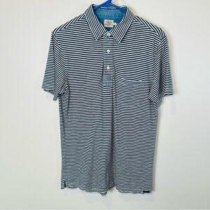 Faherty Striped Chest Pocket Polo S